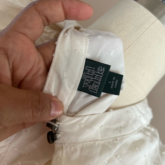 Wild Fable White Ruffle Blouse - Picture 3 of 3